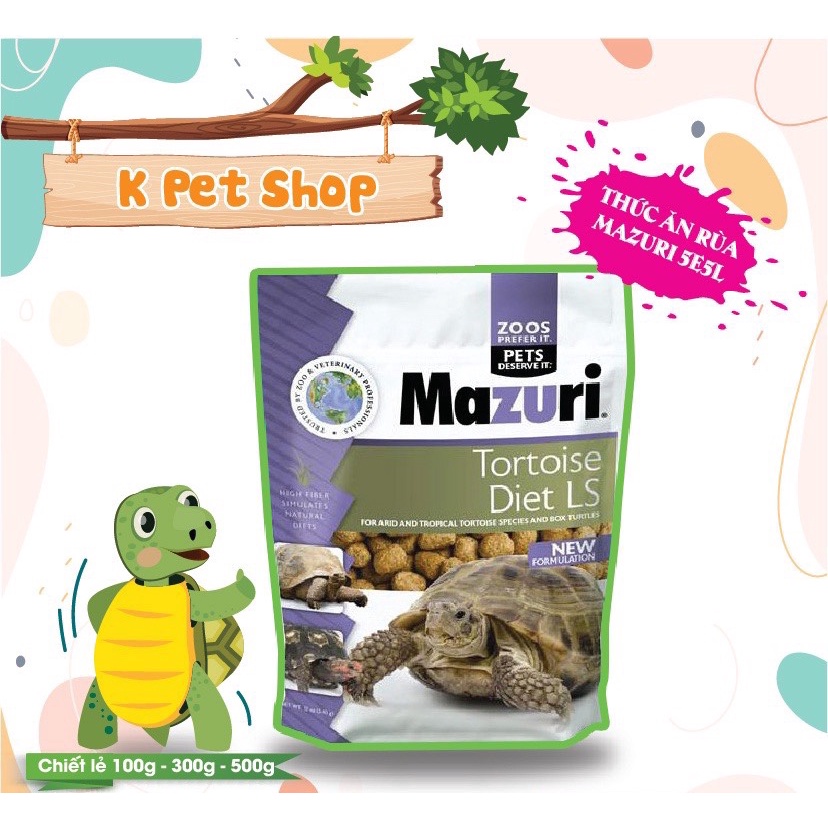 Thức Ăn Rùa Cạn Mazuri 5E5L 100gr  FREE SHIP  Rùa Cạn Mazuri 5E5L CHÍNH HÃNG Dành Cho Rùa Cạn, Bò Sát