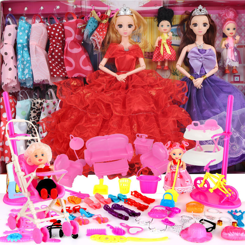 Bộ Đồ Chơi Búp Bê Barbie Làm Quà Tặng Sinh Nhật Cho Bé Gái