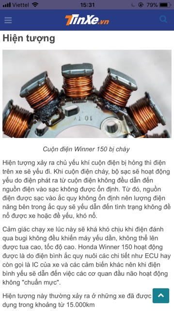 Cuộn phát WINNER zin hãng - cuộn điện winner - cuộn lửa Honda winner