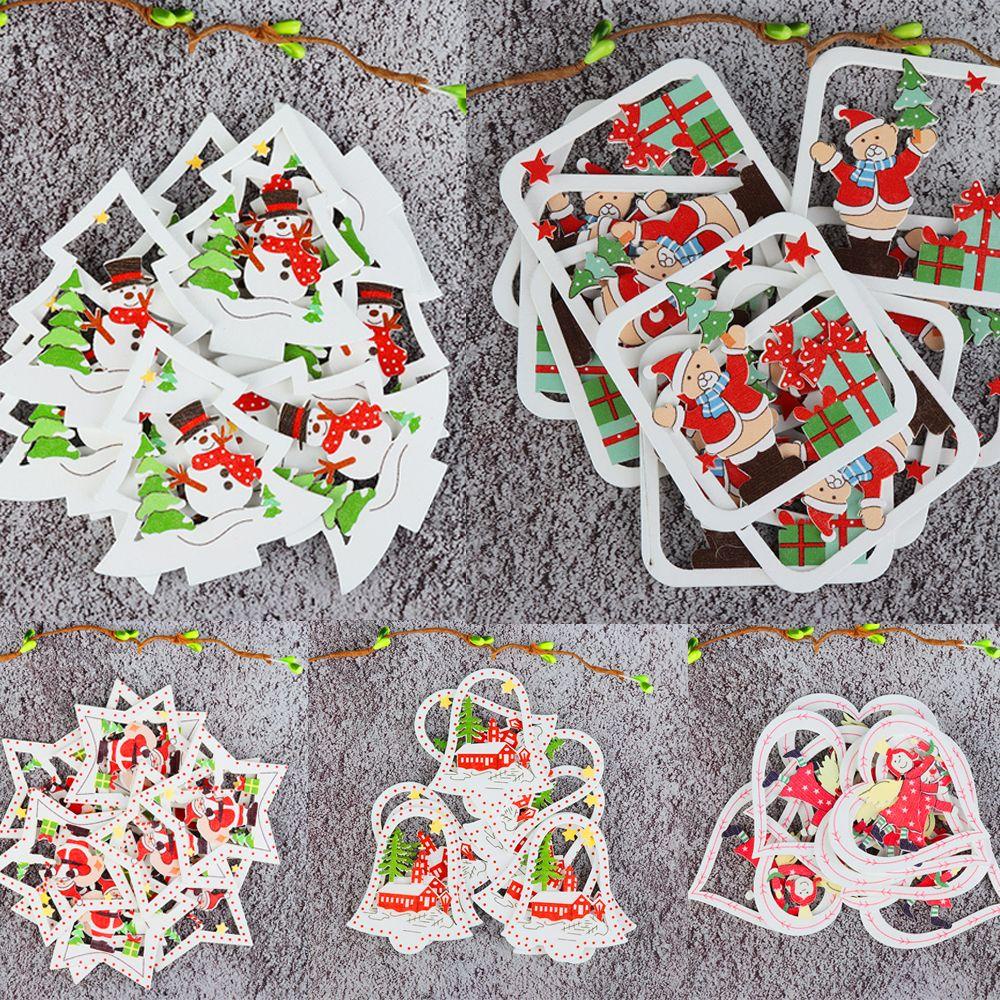 CONOPERY Chuông Treo Trang Trí Cây Thông Giáng Sinh Hình Trái Tim