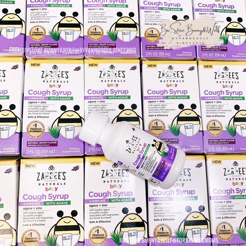 Siro Ho Kết Hợp Tăng Đề Kháng Zarbee’s Naturals Mỹ 59ml [ Hàng Air - BW Store ]