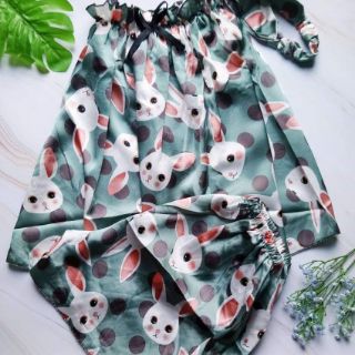 Bộ ngủ hai dây satin lụa cao cấp