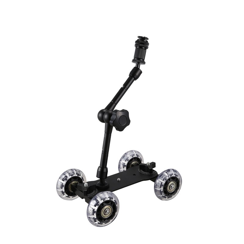 Bánh xe lăn dolly chống rung 11 Inch cho camera / máy chụp ảnh