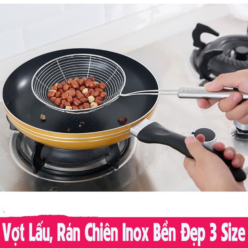 VỢT LẨU CHIÊN,CHAO VỚT THỨC ĂN BẰNG INOX BỀN ĐẸP