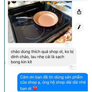 (THANH LÝ) CHẢO Red Copper Pan Công nghệ phủ ceramic siêu chống dính, tay cầm thép không gỉ, chống nóng sz 20, 24, 26cm