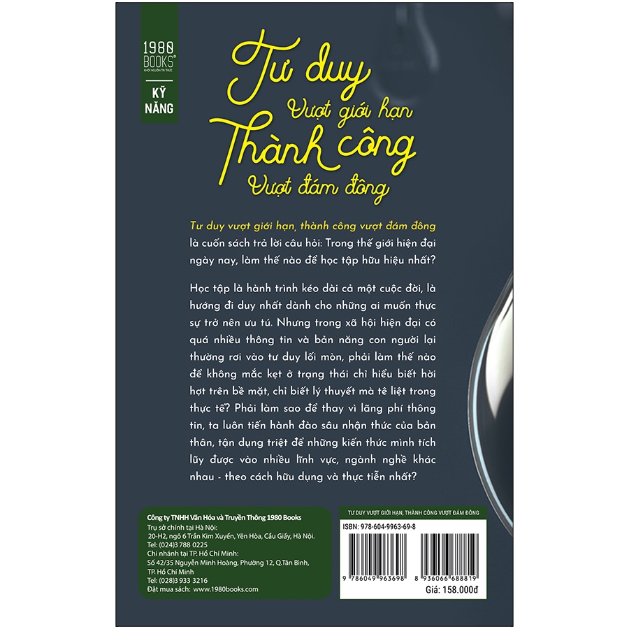 Sách - Tư Suy Vượt Giới Hạn, Thành Công Vượt Đám Đông