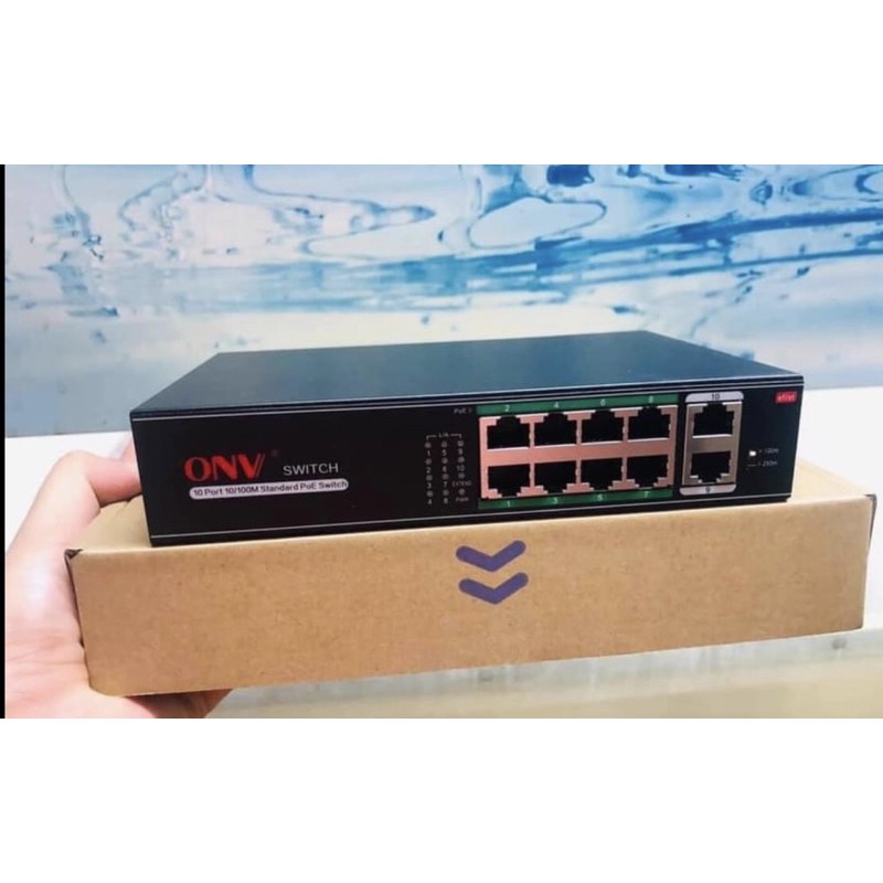 Switch chia mạng kèm POE 4,8 cổng (+2 uplink) 10/100 Mbps