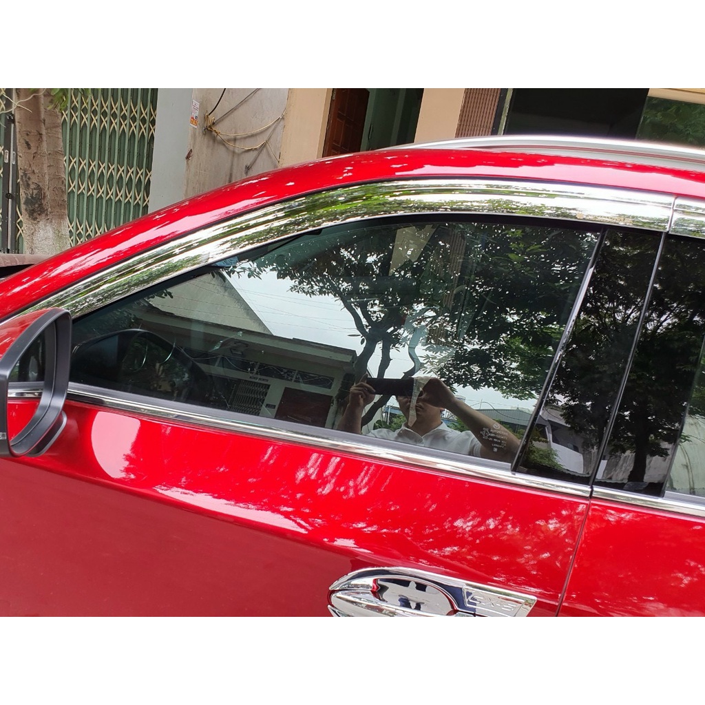 Vè che mưa mạ crom Hàn Quốc xe Mazda CX5, CX-5 2018 2019 2020 2021 2022 ( 6 chi tiết) Hàng cao cấp