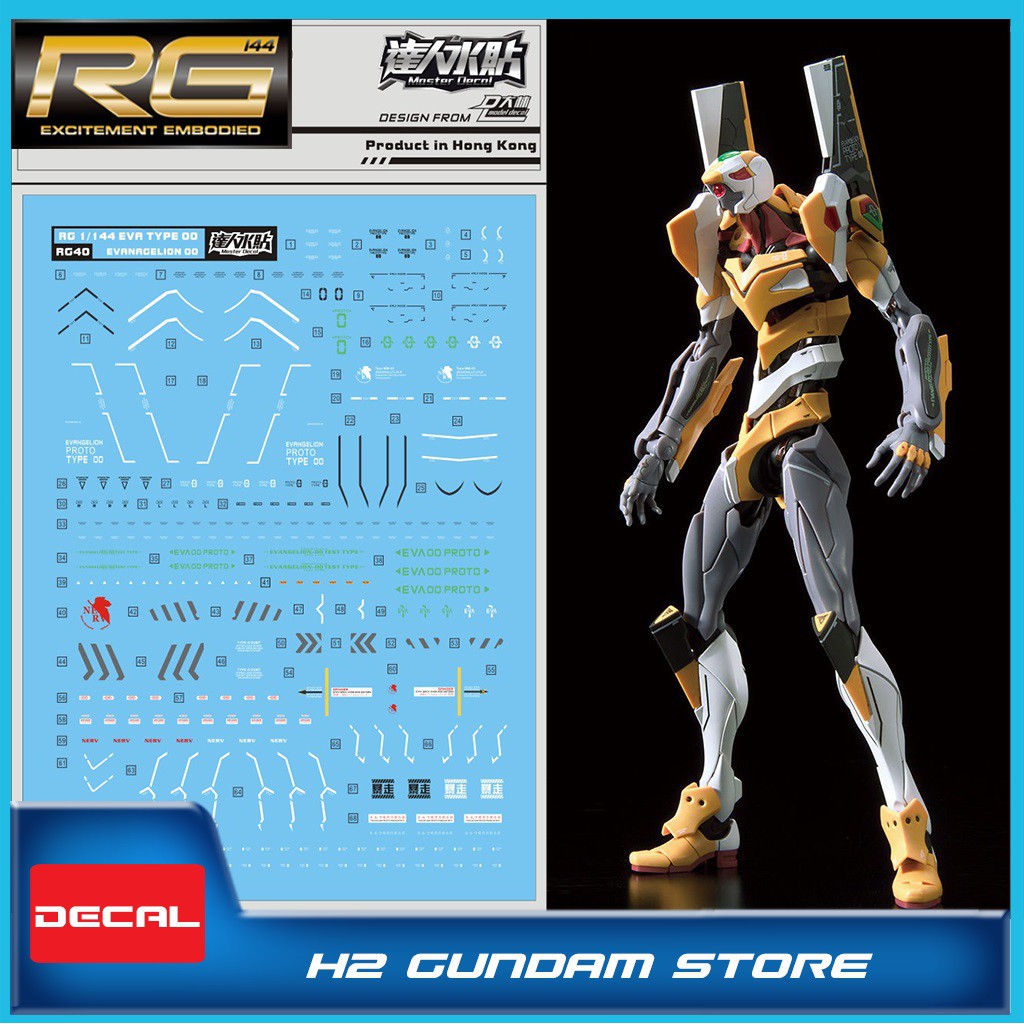 Decal nước cho mô hình RG 1/144 EVA Unit-00