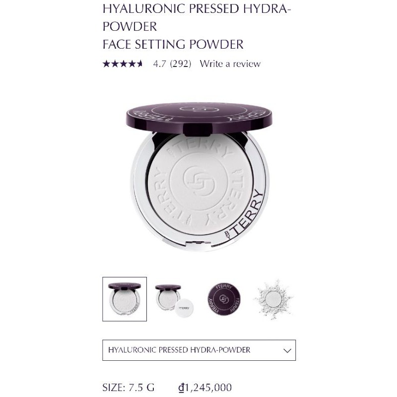 Phấn phủ TERRY Hyaluronic Pressed Hydra-Powder 7.5g