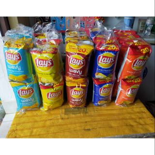 Snack Poca Lay's lốc 10 bịch 35g-65g được trộn mùi