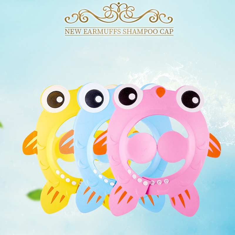 Mũ Gội Đầu Chống Thấm Nước Tùy Chỉnh Bảo Vệ Tai Họa Tiết Động Vật Dễ Thương Cho Bé