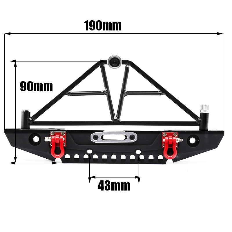 Bộ Cản Sau Bằng Kim Loại Có Đèn Led Cho Xe Điều Khiển Từ Xa Axial Scx10 1 / 10