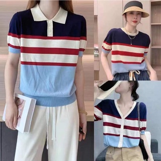 355. ÁO LEN POLO KẺ (hàng có sẵn)