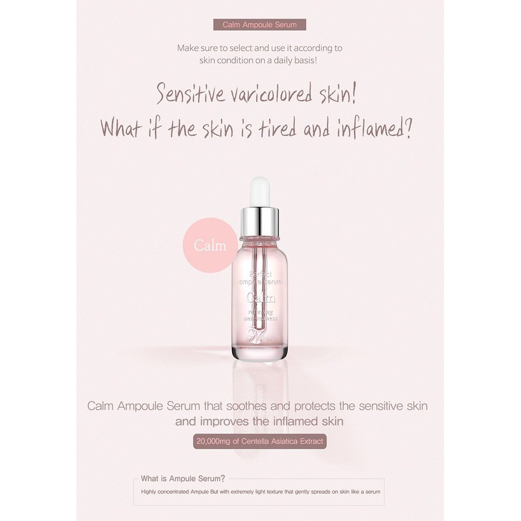 Tinh Chất Dưỡng Ẩm Làm Dịu Và Phục Hồi Da 9 Wishes Calm Ampule Relieving Anti-Redness Serum 25ml