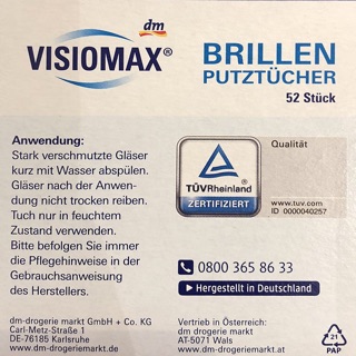 Giấy Lau Kính Visiomax