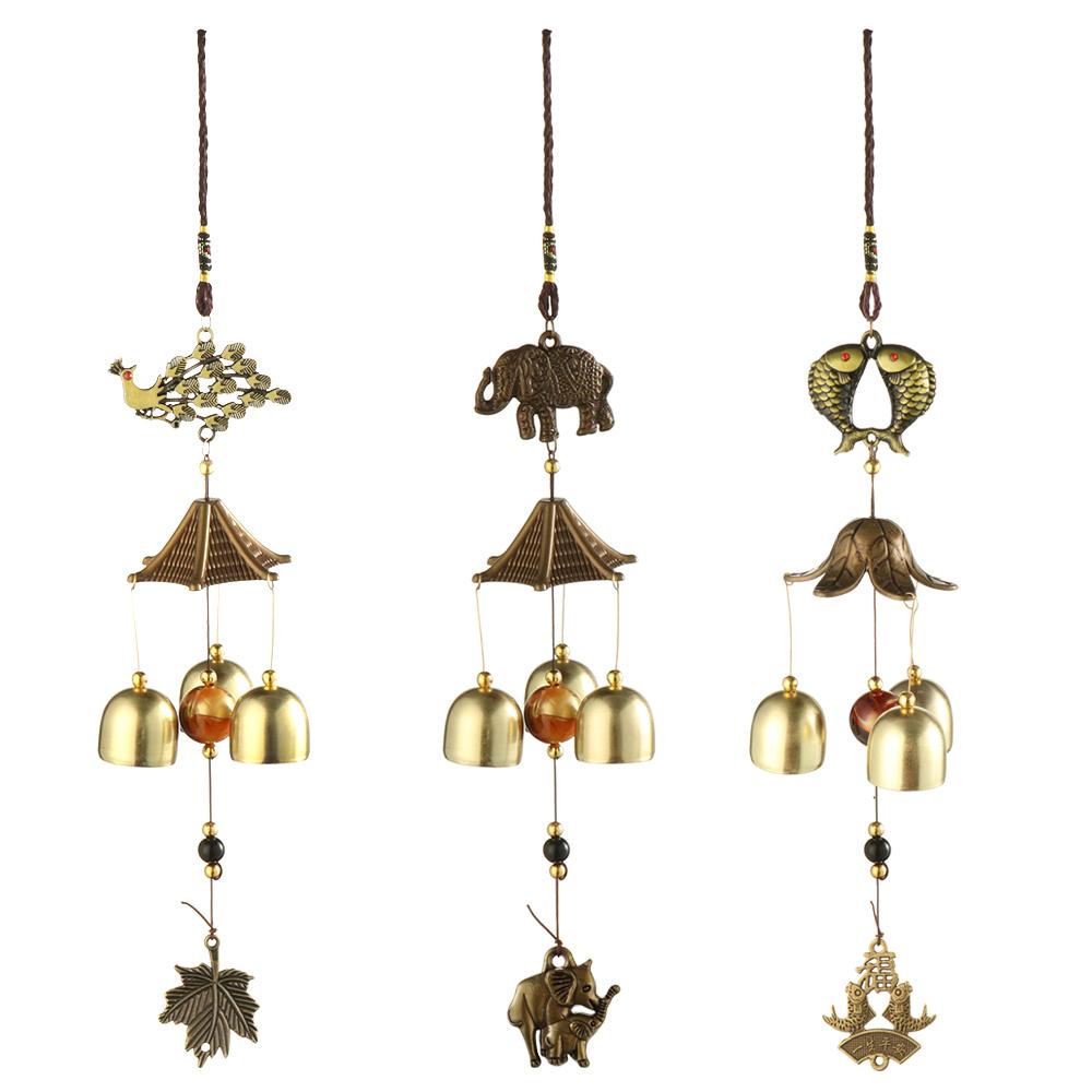Chuông Gió Kim Loại Hình Tháp May Mắn Phong Cách Trung Hoa Cổ Điển Charms