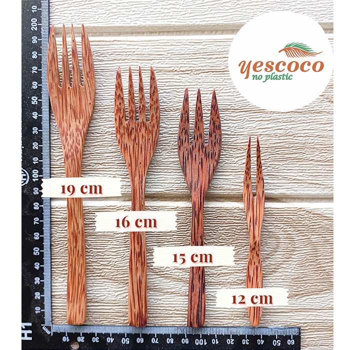 Nĩa bằng gỗ dừa già | Xưởng gáo dừa YESCOCO