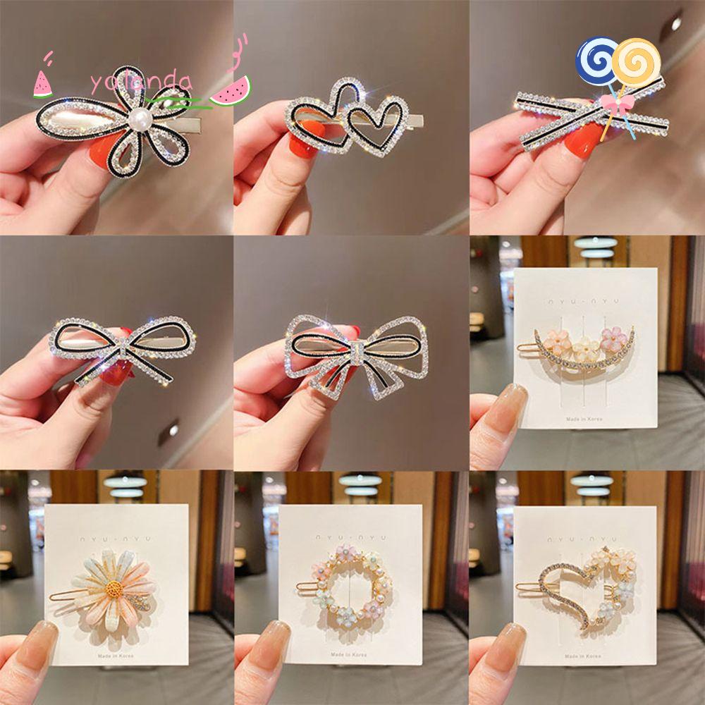 Kẹp Tóc Hình Hoa Trái Tim Xinh Xắn|Kẹp Tóc Nơ Ngọc Trai