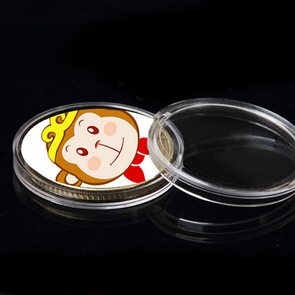 Set 10 hộp tròn đựng đồng xu 45mm bằng nhựa