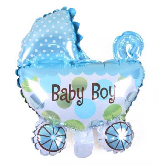 Bong Bóng Hình Vương Miện, Em Bé, Bánh Sinh Nhật, Xe Nôi, Bàn Chân, Bình Sữa, Nơ, Trang Trí Sinh Nhật Cho Bé Trai Bé Gái