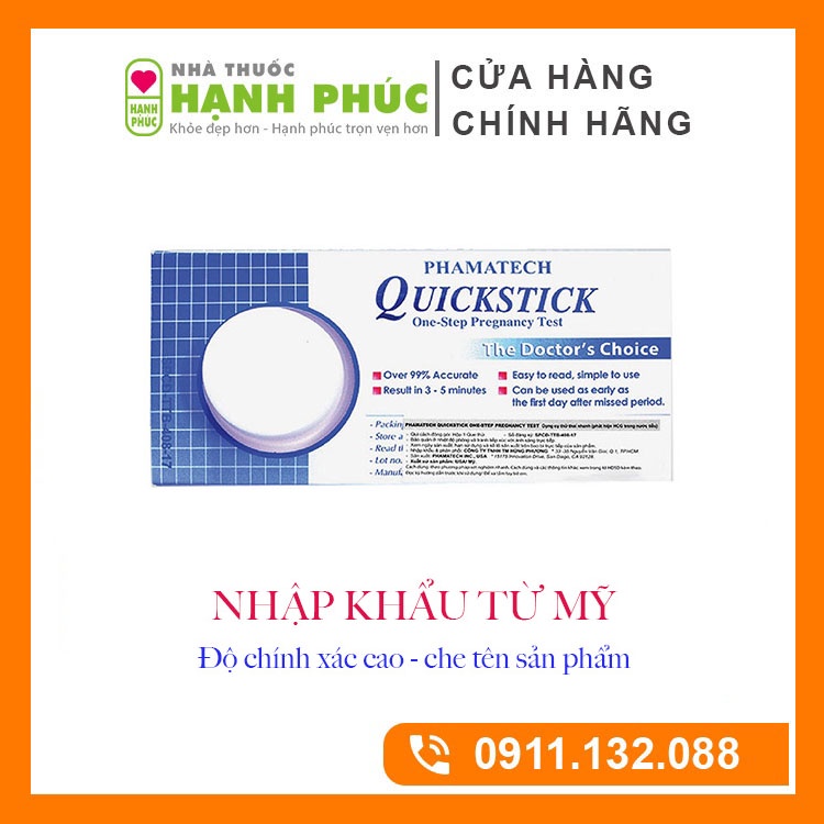 [Ship Hỏa Tốc] Que thử thai QUICKSTICK - Nhập khẩu từ USA - Test Thai Sớm, Chính Xác