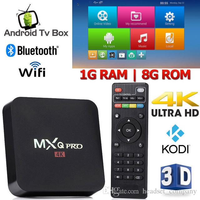 Tv Box Android Mxq Pro 4k Android 7.1.2 Os 5g Ram 1 Rom 8gb Và Phụ Kiện