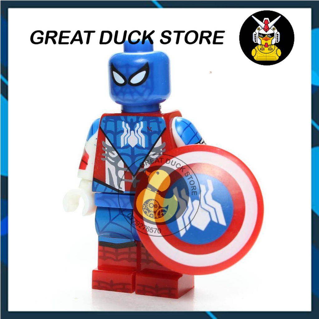 WM369 Minifigures Mô Hình Siêu Anh Hùng Đồ Chơi Lắp Ráp Super Hero Nhân Vật Spider Man Captain American