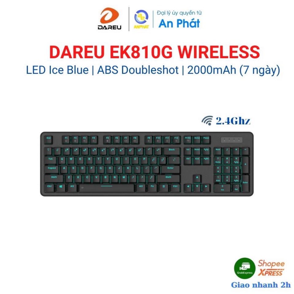 Bàn phím cơ DareU EK810G Wireless - Chính hãng BH 24 tháng