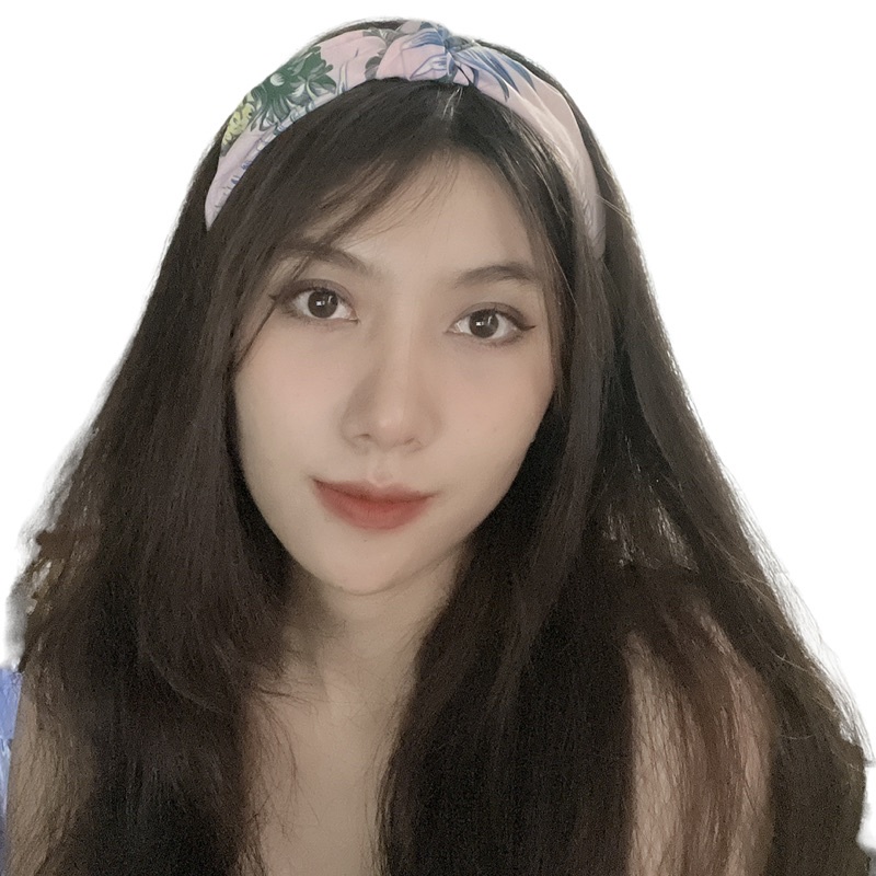 Cài tóc đơn giản nữ tính in hoa lá - Băng đô tóc nữ tính in hình hoa lá