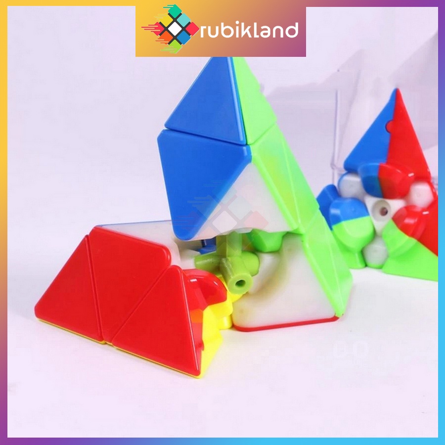 Rubik Pyraminx Nam Châm QiYi MS Magnetic Stickerless Rubic Tam Giác Đồ Chơi Trí Tuệ Trẻ Em