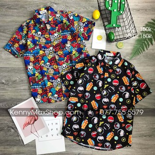 Áo Sơ Mi Hoạt Hình Nhóm Lớp - Ma xanh Halloween, Siêu anh hùng Justic League - #AA