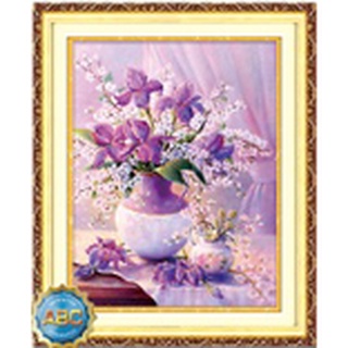 Tranh đính đá bình hoa đẹp y8217 - - tranh chưa đính
