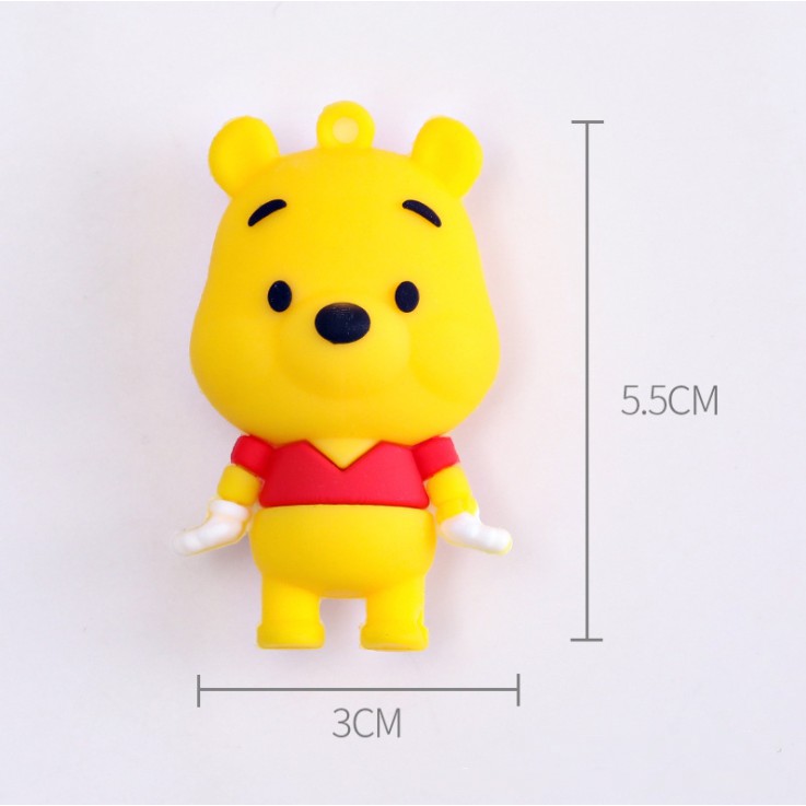 Búp bê mềm các nhân vật Mickey, Pooh, Donald trang trí vỏ ốp điện thoại, làm Jibbitz, móc khóa, DIY