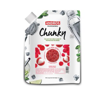 Mứt vải hoa hồng Chunky - Andros 1kg