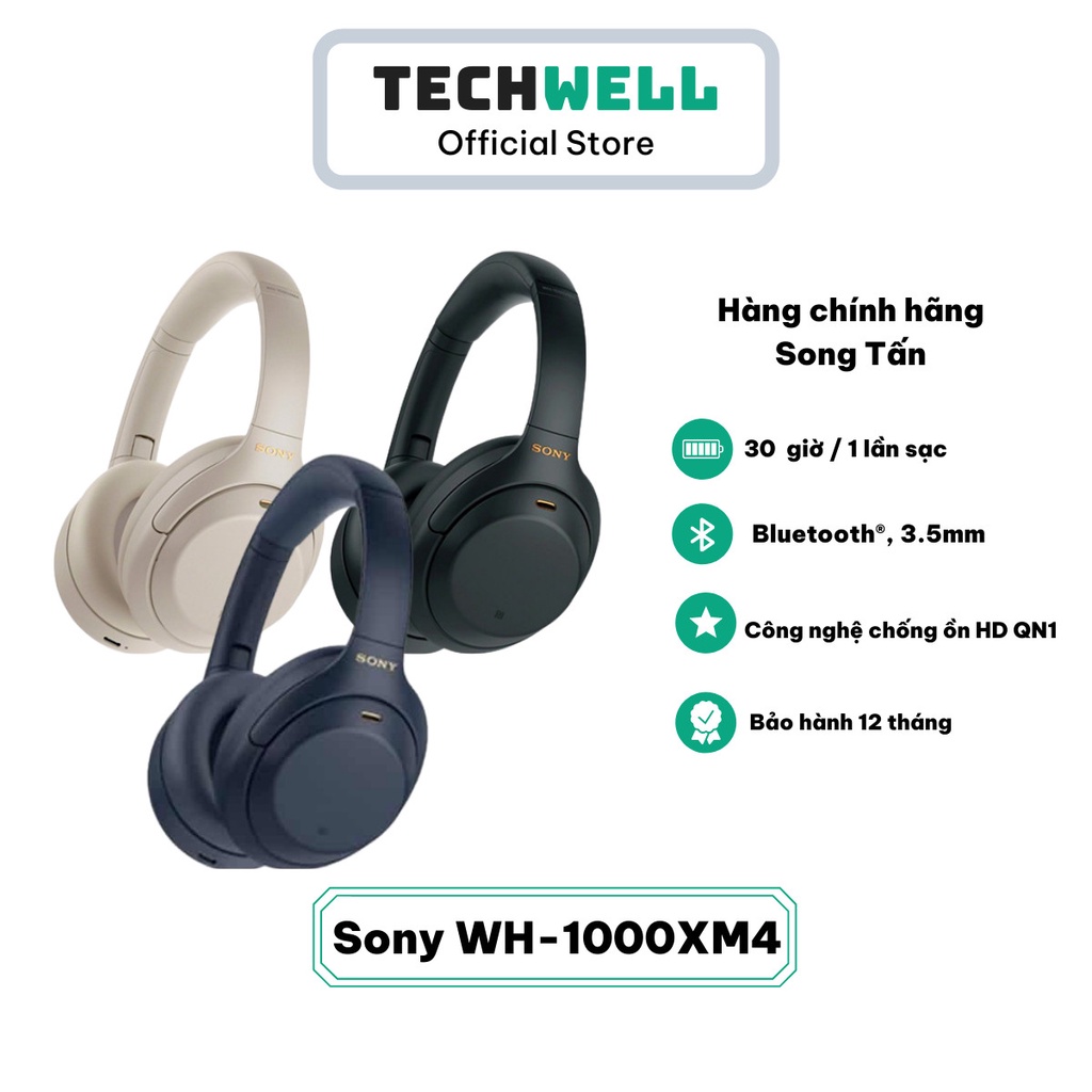 Tai nghe Sony WH 1000XM4 (WH1000XM4) [Hàng chính hãng]