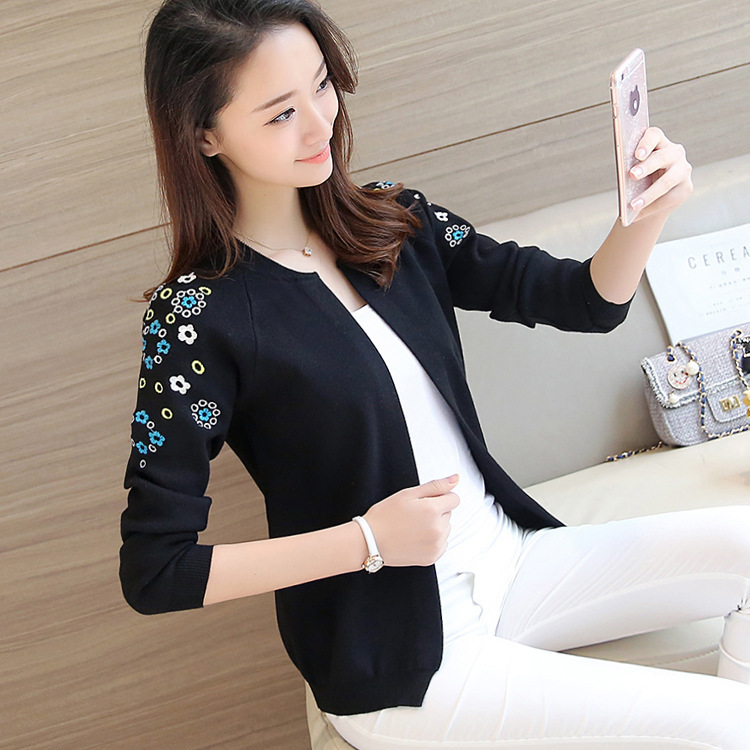 Áo khoác cardigan thêu hoa thời trang Hàn Quốc cho nữ | BigBuy360 - bigbuy360.vn