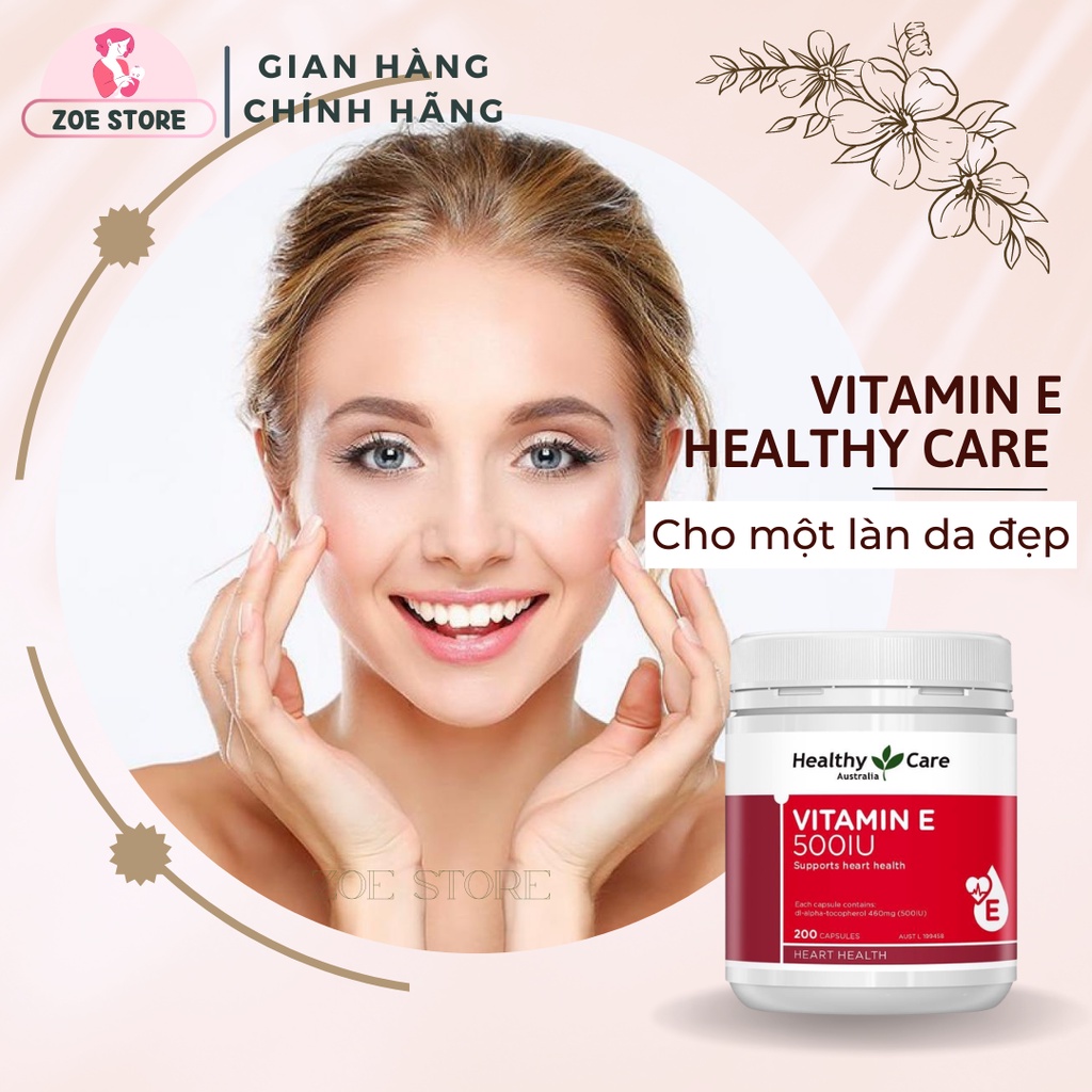 Viên uống bổ sung Vitamin E Healthy Care 500IU Hộp 200 Viên Của Úc