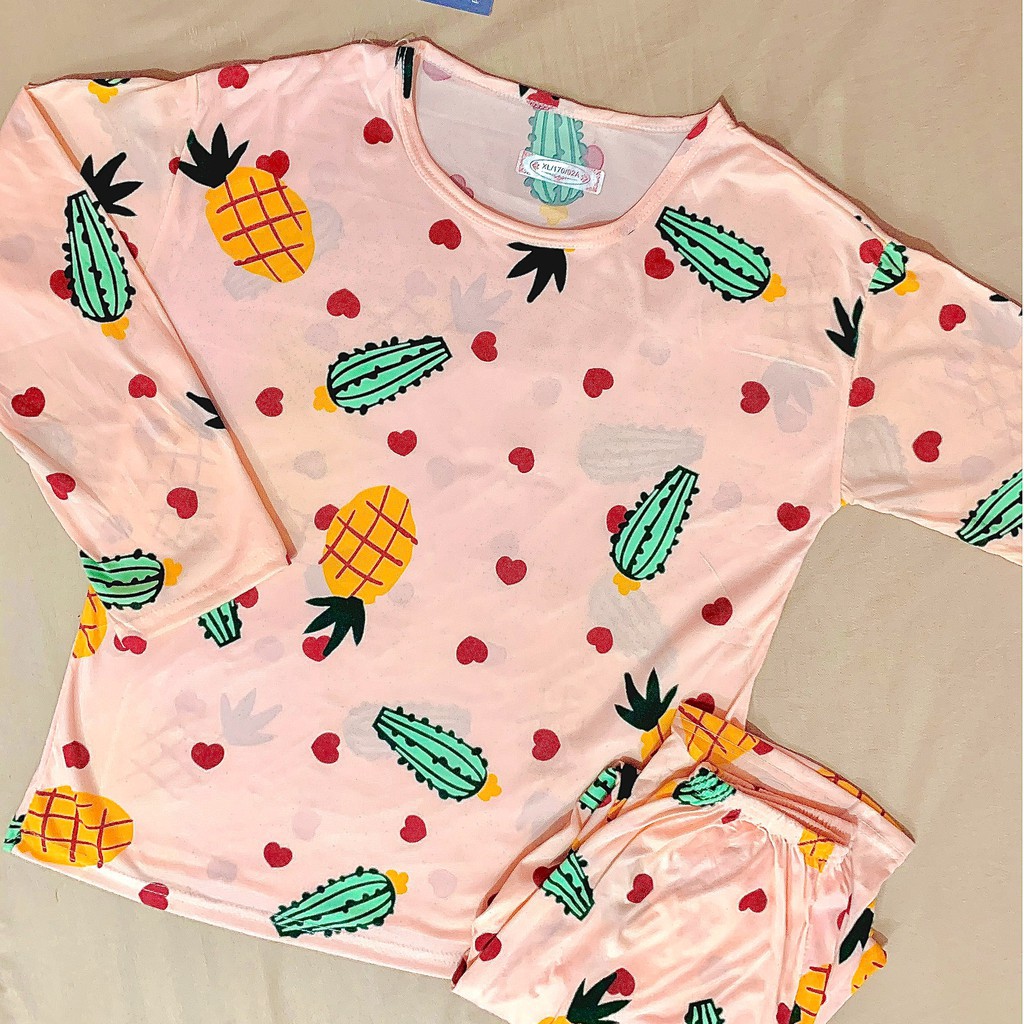 Đồ bộ nữ cotton mặc nhà thun mỏng hè thu quần dài áo cộc | BigBuy360 - bigbuy360.vn