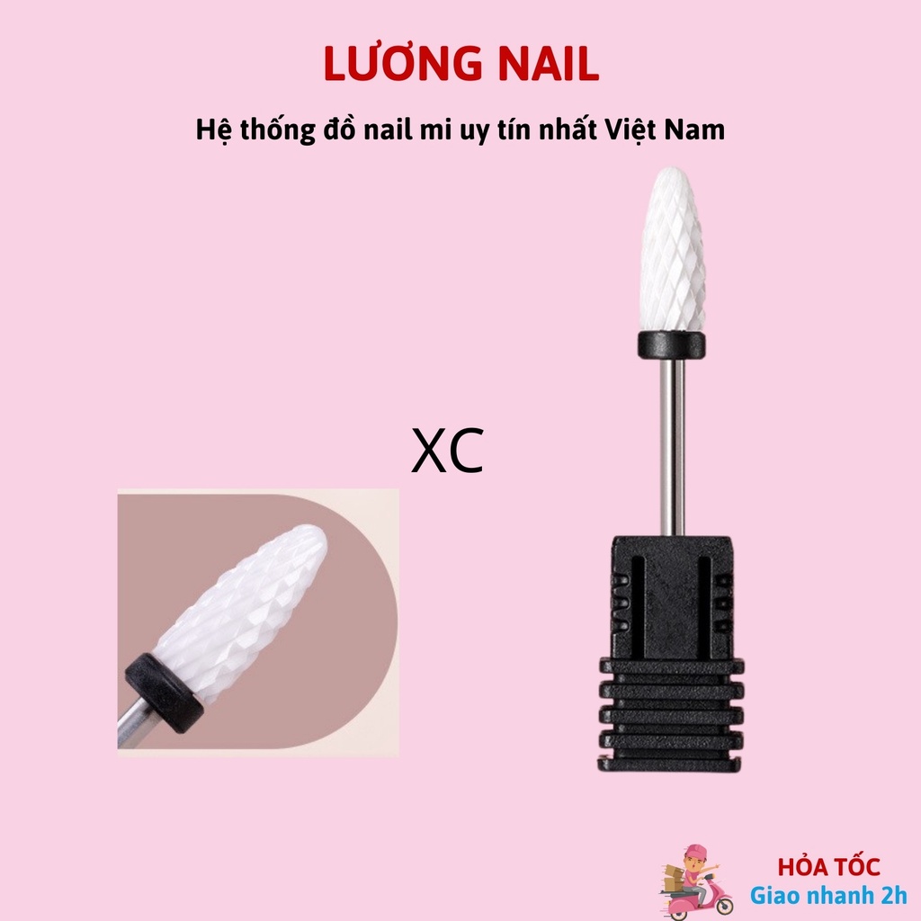 Đầu mài sứ nail đầu mài phá gel đầu mài mịn móng