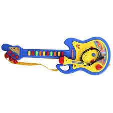 (Freeship) Đồ chơi đàn guitar dùng pin có micro cho bé tập làm ca sĩ (kèm pin)