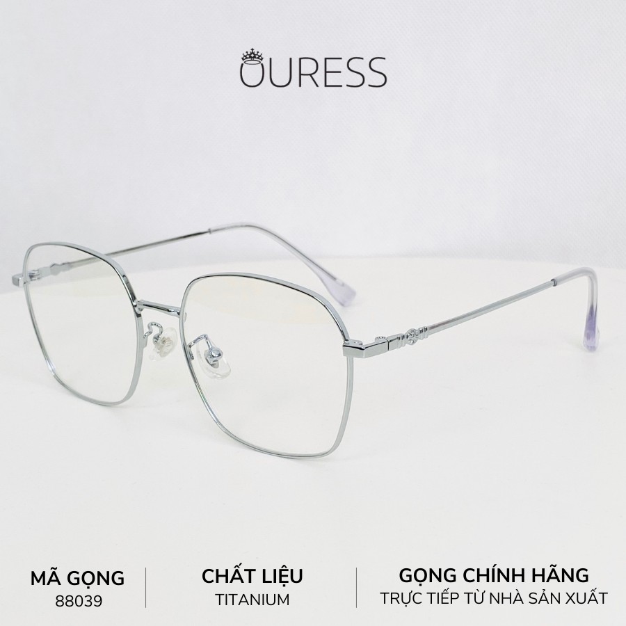 Gọng kính Vuông Titanium Ouress 88039D Bền Đẹp Dễ Thương Trendy