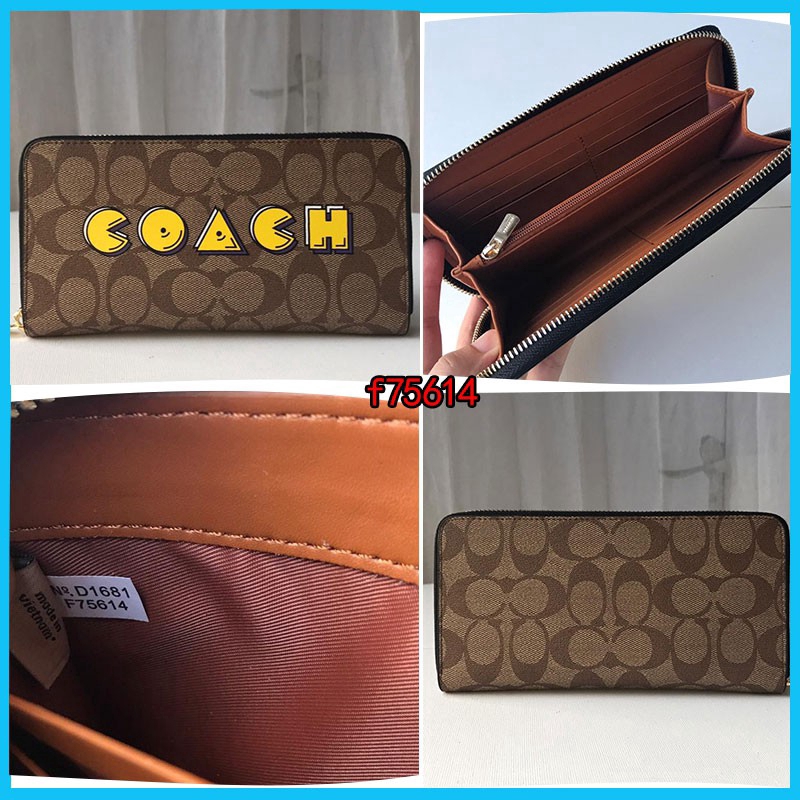 Coach Original Carteira Longa Feminina Bolsa Da Moda Grande Bolsa Carteira Dupla Portátil