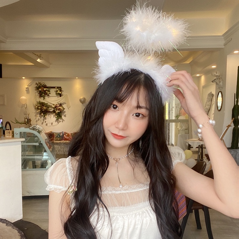 Băng Đô Cài Tóc Hình Thiên Thần Dễ Thương Thời Trang Hàn Quốc