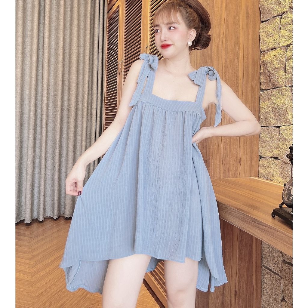 Váy ngủ sexy ❣️FREE SHIP❣️ Đầm ngủ sexy lụa đũi Chất Siêu Mát Dáng Siêu Xinh &lt;65kg