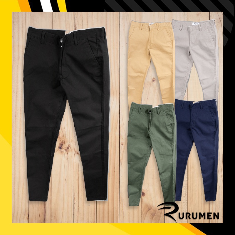 Quần Dài Nam Kaki Co Giãn Rayman RURUMEN Chất Kaki Dày Hàng VNXK Cao Cấp Đen, Xanh Rêu, Xám - QB396
