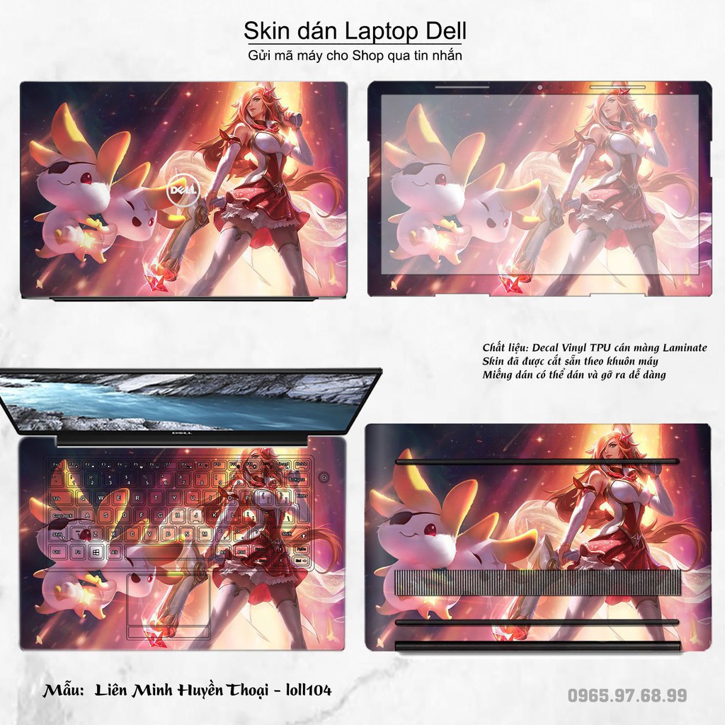 Skin dán Laptop Dell in hình Liên Minh Huyền Thoại nhiều mẫu 15 (inbox mã máy cho Shop)