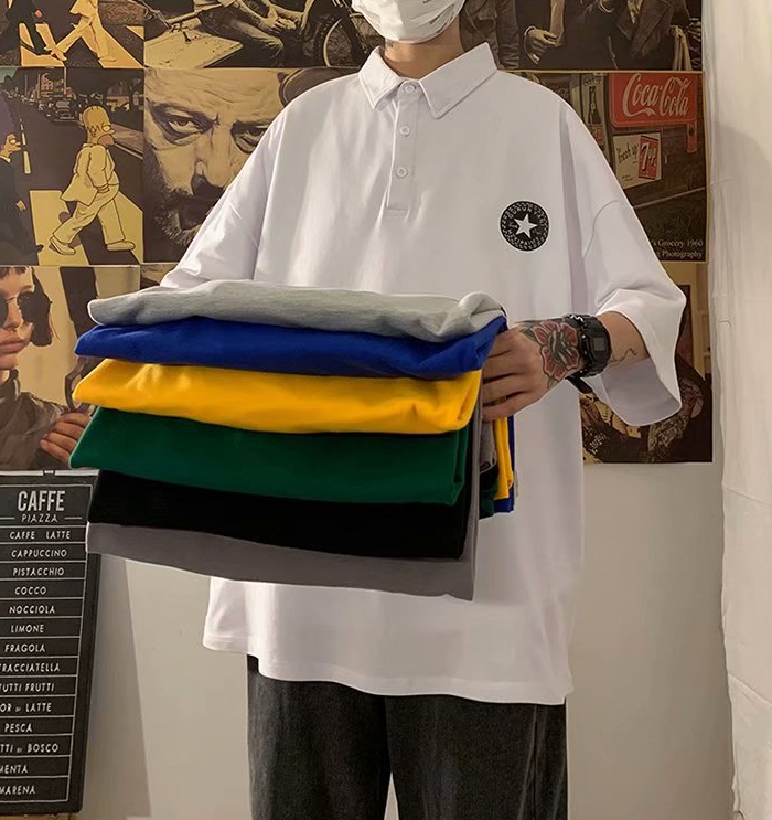 Áo Thun Polo Kiểu Dáng Đơn Giản Phong Cách Hàn Quốc Cho Nam Có 7 Màu Lựa Chọn