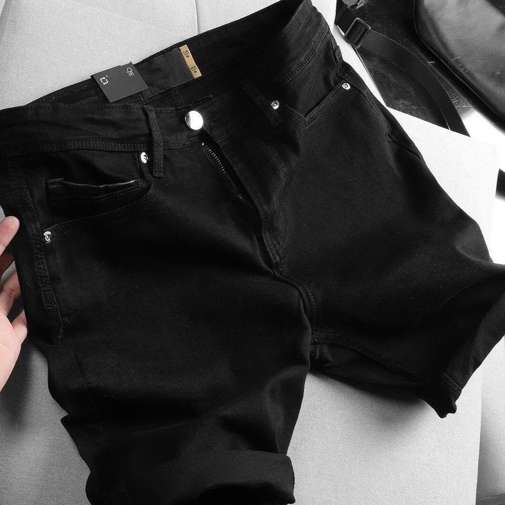 Quần Short Jean Nam Đẹp Chất Bò Co Giãn Cao Cấp, Quần Ngố rách Mẫu Mới Phong Cách Hàn Quốc Q225