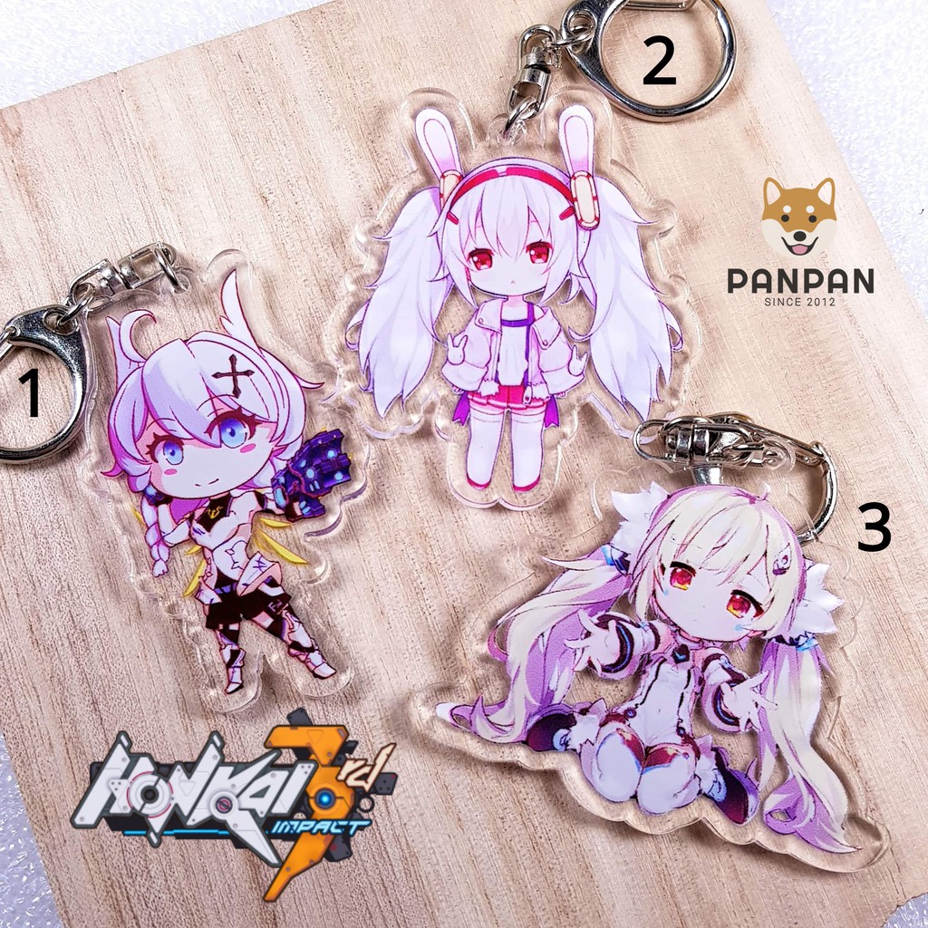 Móc Khoá Anime Mica Acrylic Honkai Impact 3 (6cm)